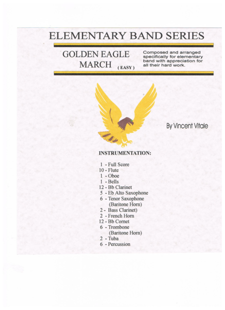 Free Sheet Music Golden Eagle March