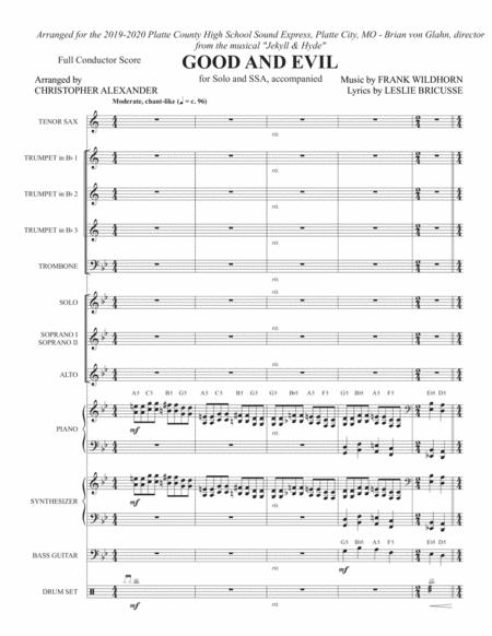 Good And Evil From Jekyll And Hyde Full Score And Parts Sheet Music