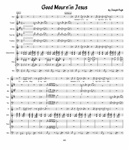 Free Sheet Music Good Mourn In Jesus