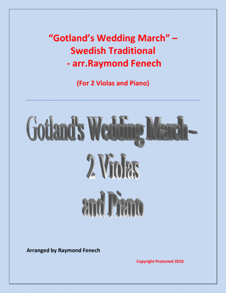 Free Sheet Music Gotlands Wedding March Traditional 2 Violas And Piano