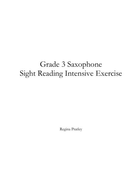 Grade 3 Saxophone Sight Reading Intensive Exercise Sheet Music