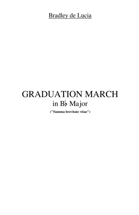 Free Sheet Music Graduation March In B Flat Major 2019