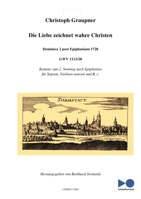 Graupner Christoph Cantata Die Liebe Zeichnet Wahre Christen Gwv 1113 20 Sheet Music