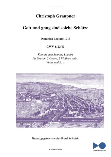 Free Sheet Music Graupner Christoph Cantata Gott Und Gnug Sind Solche Schtze Gwv 1123 13