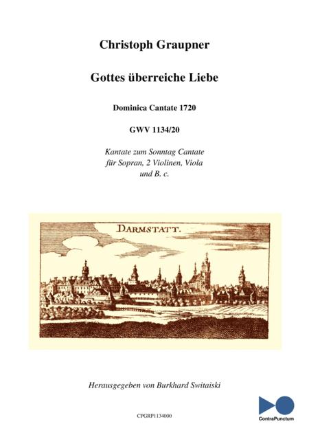 Graupner Christoph Cantata Gottes Berreiche Liebe Gwv 1134 20 Sheet Music