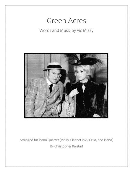 Green Acres Theme Piano Quartet Violin Clarinet In A Cello And Piano Sheet Music