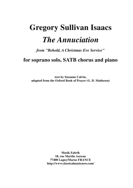 Gregory Sullivan Isaacs Gather Us In From Undelivered For Satb Chorus And Piano Sheet Music