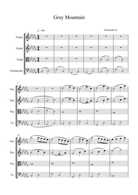 Free Sheet Music Grey Mountain