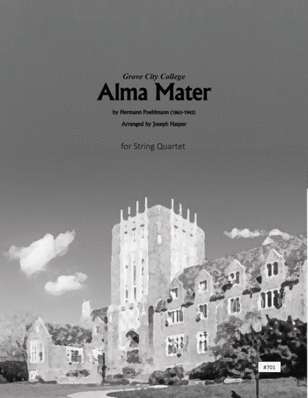 Grove City College Alma Mater String Quartet Sheet Music