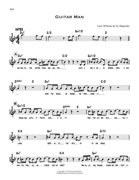 Free Sheet Music Guitar Man