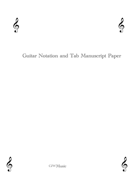 Guitar Manuscript Paper Sheet Music