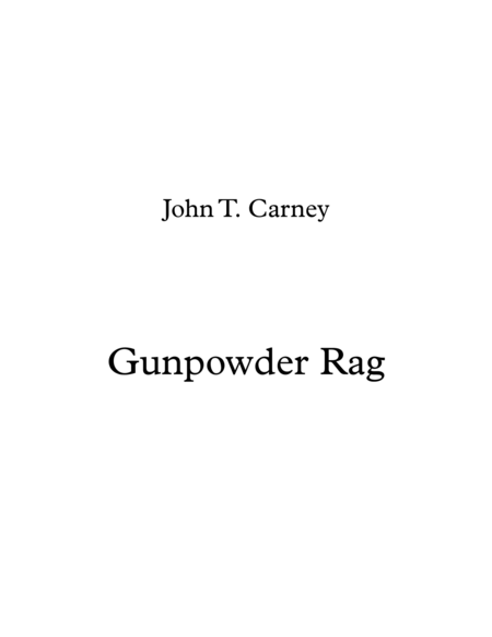 Free Sheet Music Gunpowder Rag