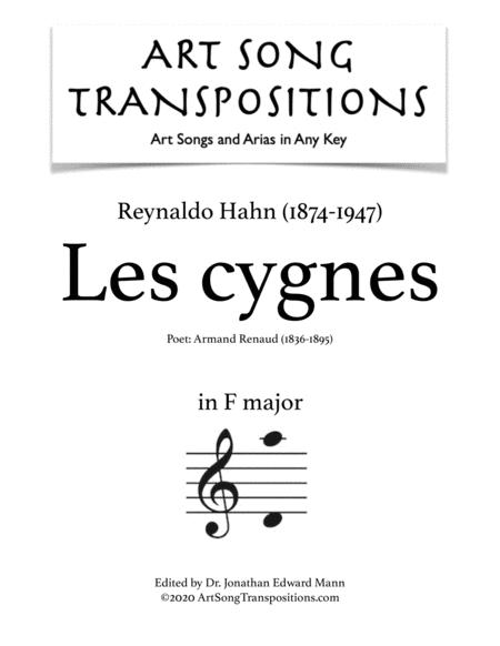 Free Sheet Music Hahn Les Cygnes Transposed To F Major