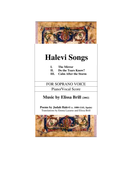 Halevi Songs Piano Vocal Score Only Sheet Music