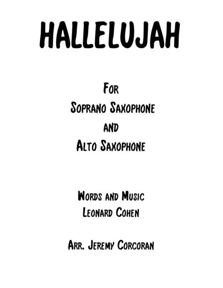 Free Sheet Music Hallelujah For Soprano And Alto Saxophone