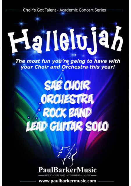 Hallelujah Sab Choir Orchestra Rock Band Sheet Music