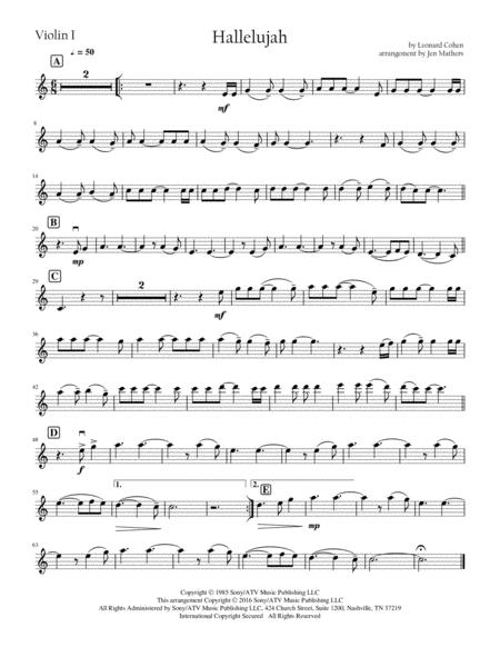 Hallelujah String Quartet Or Trio Sheet Music