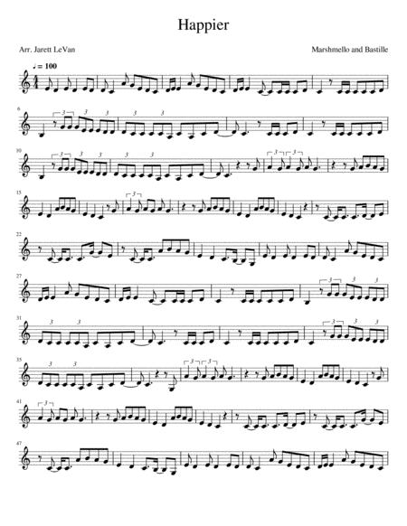 Happier Horn Solo Sheet Music