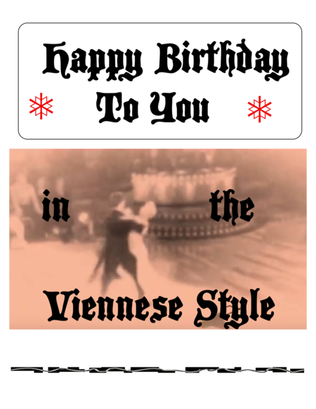 Happy Birthday In The Viennese Style Sheet Music