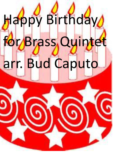 Happy Birthday To You For Brass Quintet Sheet Music