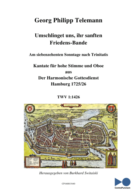 Harmonischer Gottesdienst Twv 1 1426 Umschlinget Uns Ihr Sanften Friedens Bande Sheet Music