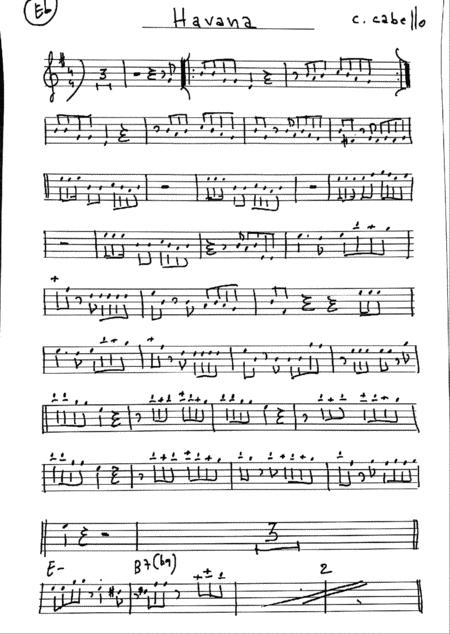 Free Sheet Music Havana For Alto Sax