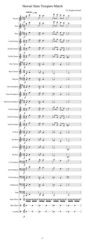 Hawaii State Troopers March Sheet Music