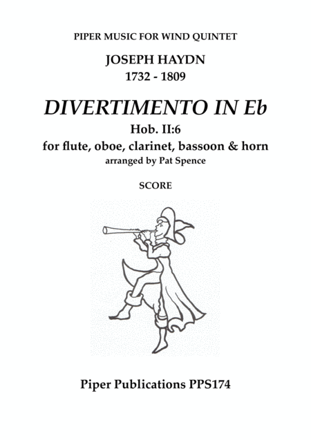 Haydn Divertimento In Eb Arranged For Wind Quintet Sheet Music