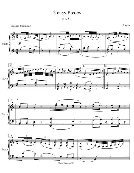 Haydn Little Piece No 5 Icanpiano Style Sheet Music