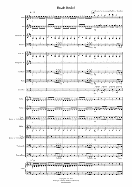 Free Sheet Music Haydn Rocks For School Orchestra