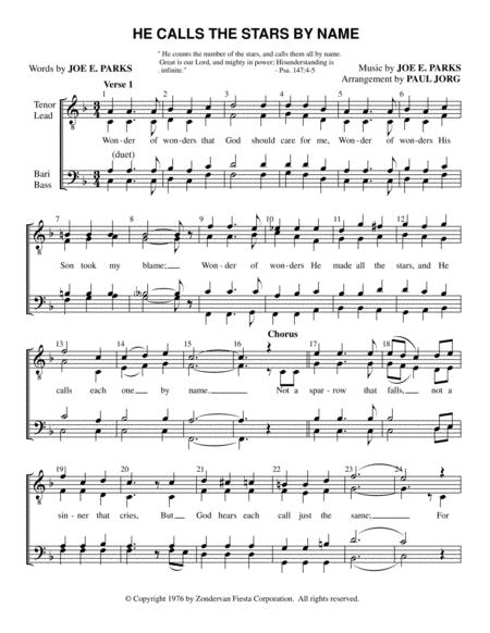 He Calls The Stars By Name Sheet Music