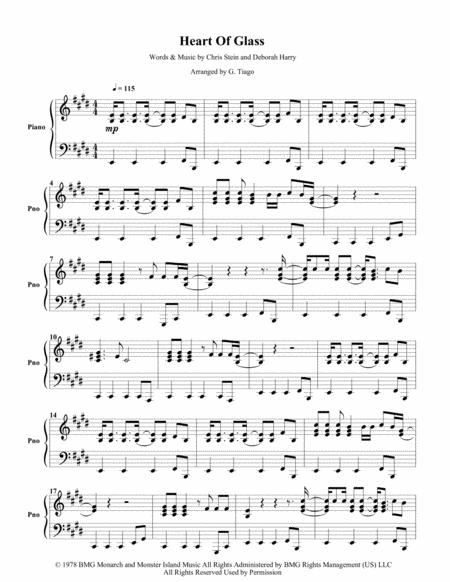 Heart Of Glass Piano Solo Sheet Music