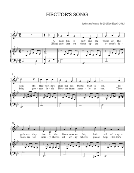 Free Sheet Music Hectors Dolphin