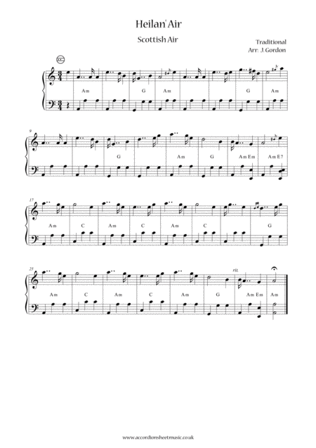 Free Sheet Music Heilan Air