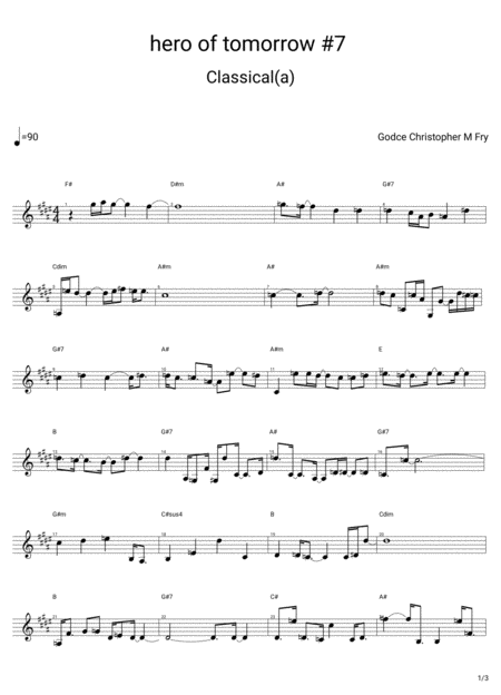 Free Sheet Music Hero Of Tomorrow 7