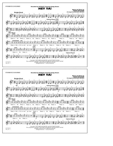 Free Sheet Music Hey Ya Arr Michael Brown Bb Horn Flugelhorn