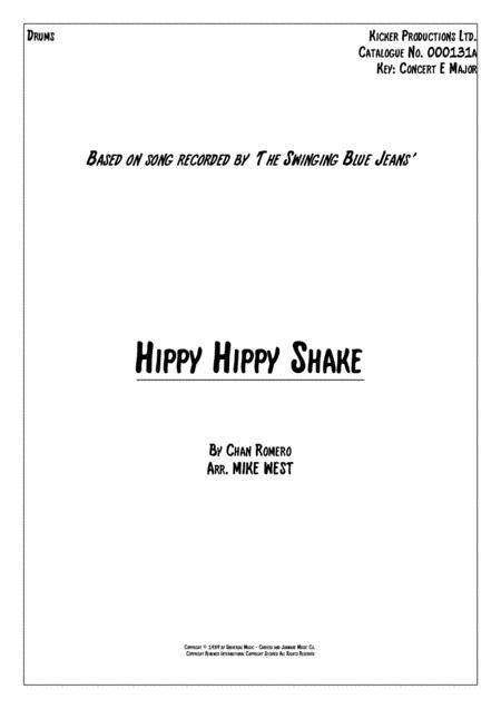 Free Sheet Music Hippy Hippy Shake Drums