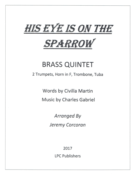 His Eye Is On The Sparrow For Brass Quintet Sheet Music