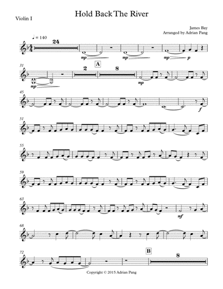 Hold Back The River Sheet Music