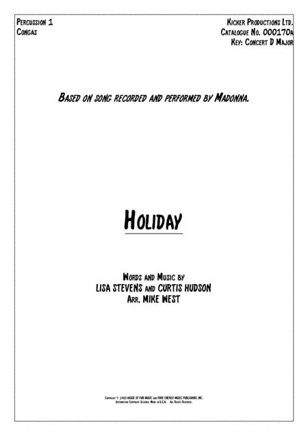 Holiday Percussion 1 Congas Sheet Music