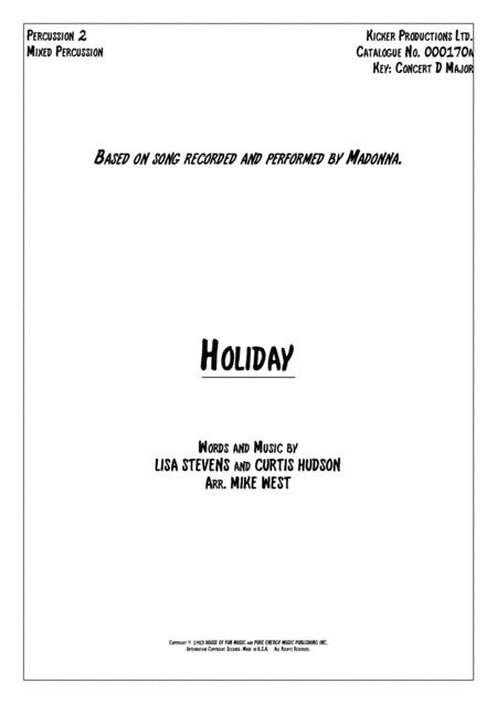 Holiday Percussion 2 Multi Percussion Sheet Music