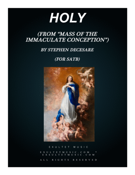 Free Sheet Music Holy From Mass Of The Immaculate Conception Satb