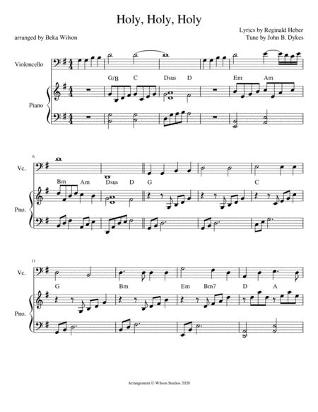 Holy Holy Holy Cello Solo Sheet Music