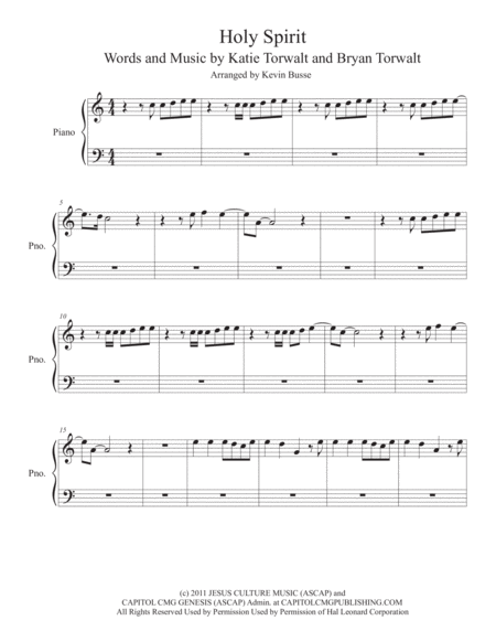 Free Sheet Music Holy Spirit Easy Key Of C Easy Piano