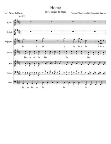 Free Sheet Music Home Edward Sharpe The Magnetic Zeroes For A Cappella