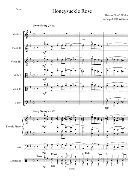 Honeysuckle Rose String Sextet Sheet Music