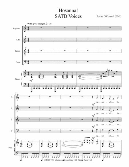 Hosanna For Satb Reproducible Sheet Music