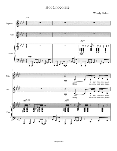 Free Sheet Music Hot Chocolate