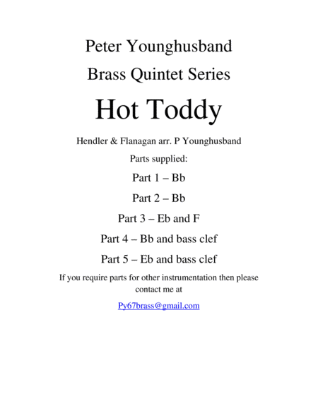 Free Sheet Music Hot Toddy