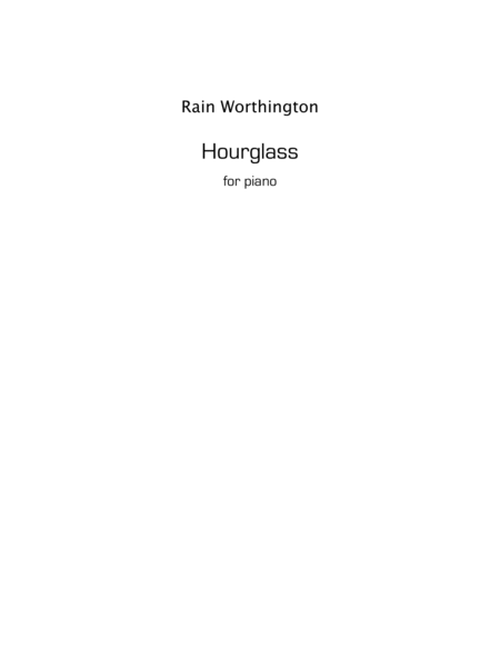 Hourglass For Piano Sheet Music